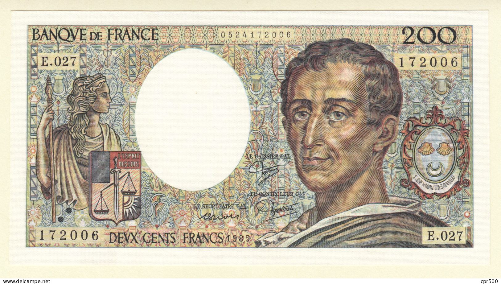 200 Francs MONTESQUIEU FRANCE Type 1981 F.70.05 Pr.NEUF - 200 F 1981-1994 ''Montesquieu''