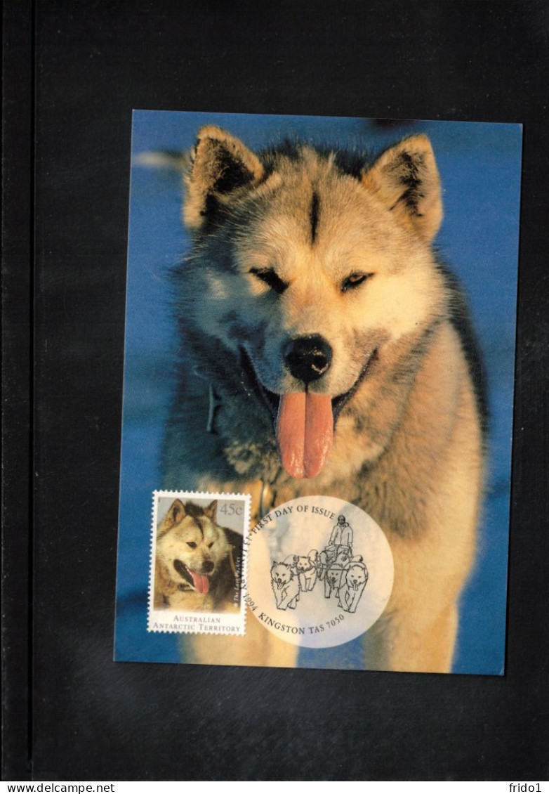 Australian Antarctic Territory 1995 Antarctica - Base Casey - Helicopter Cargo Flights -Huskies Interesting Signed Cover - Onderzoeksstations