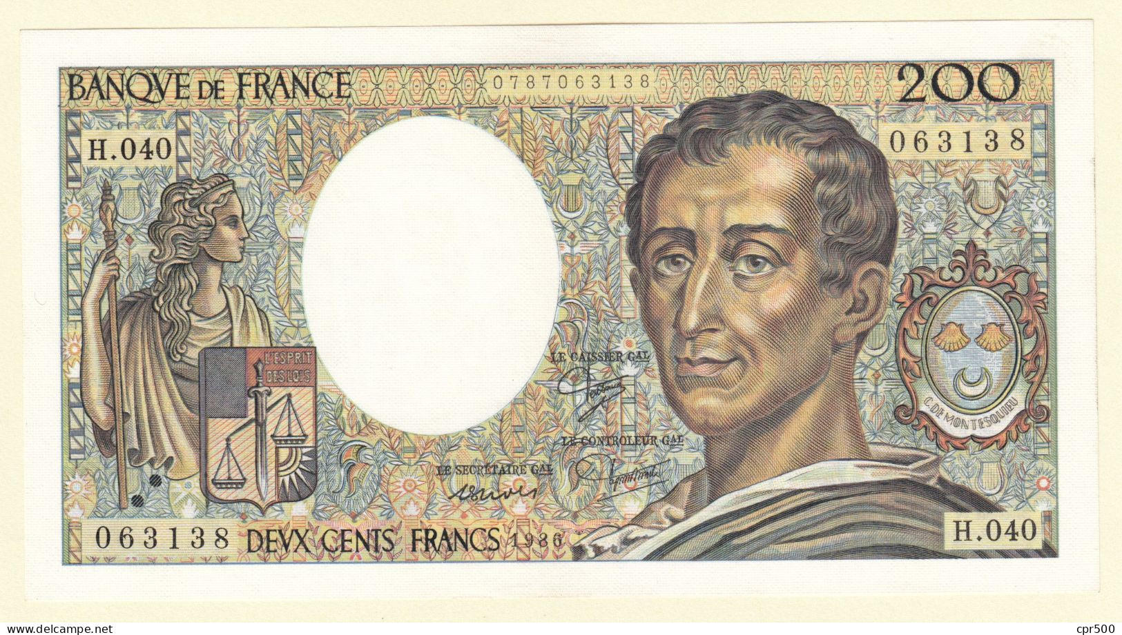 200 Francs MONTESQUIEU FRANCE Type 1981 F.70.06 Pr.NEUF - 200 F 1981-1994 ''Montesquieu''