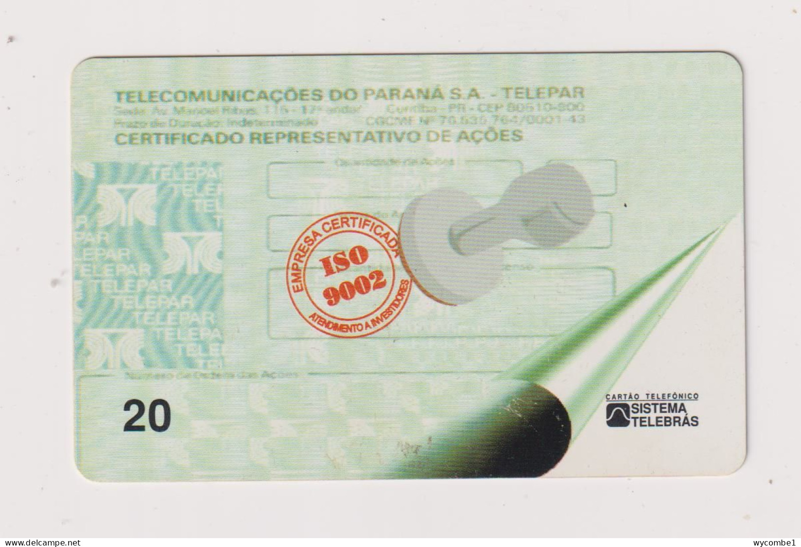 BRASIL -  Telepar Inductive  Phonecard - Brasilien