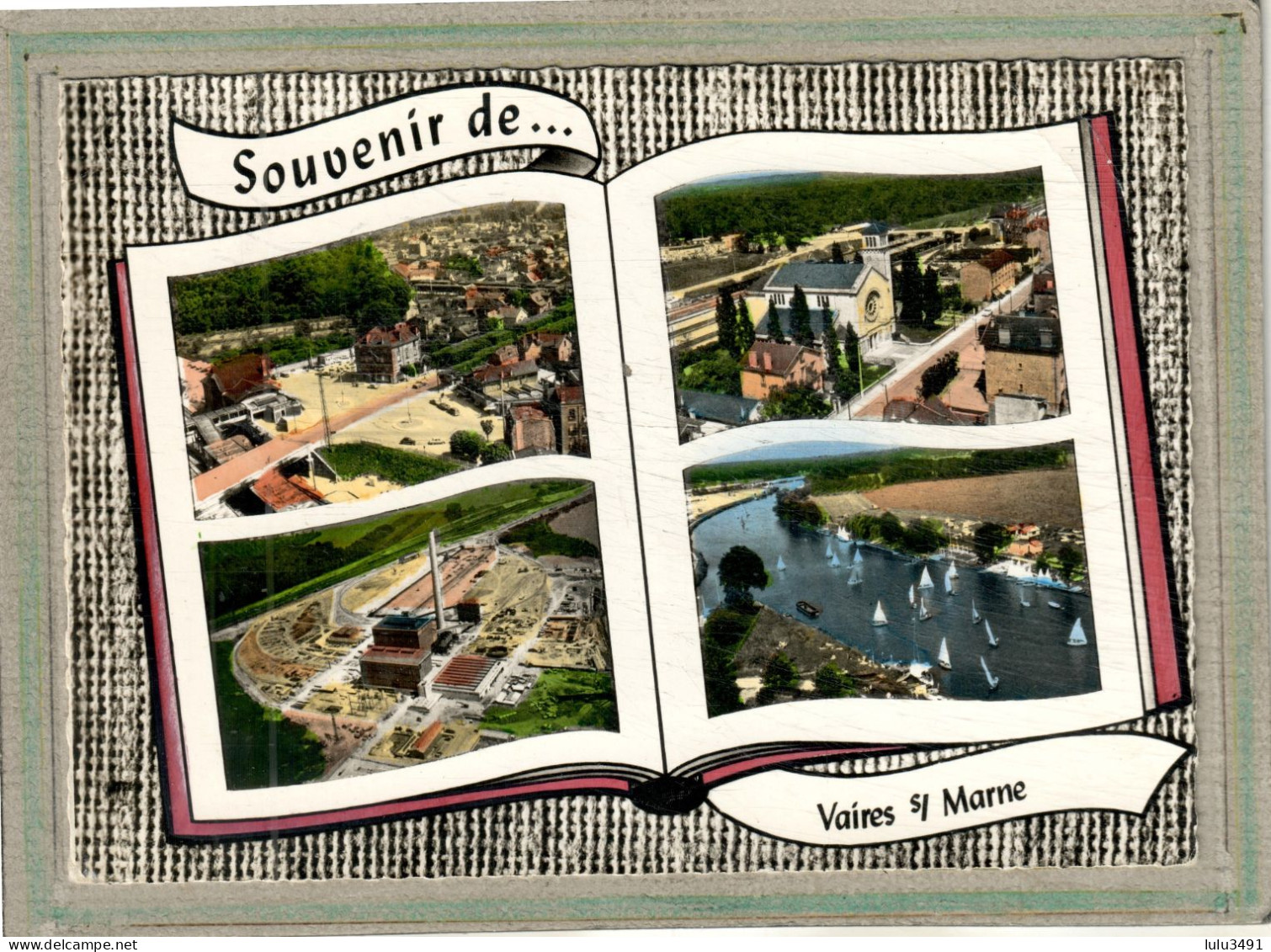 CPPSM Dentelée (77) VAIRES-sur-MARNE - Carte Souvenir-Multivues-aérienne (s) Au Livre Ouvert - 1994 - Vaires Sur Marne