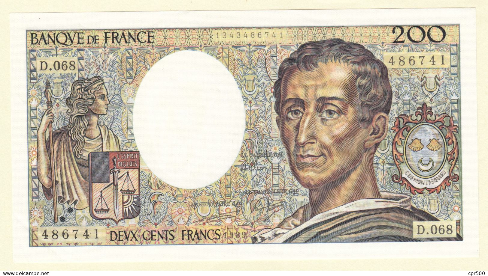 200 Francs MONTESQUIEU FRANCE Type 1981 F.70.09 SPL - 200 F 1981-1994 ''Montesquieu''