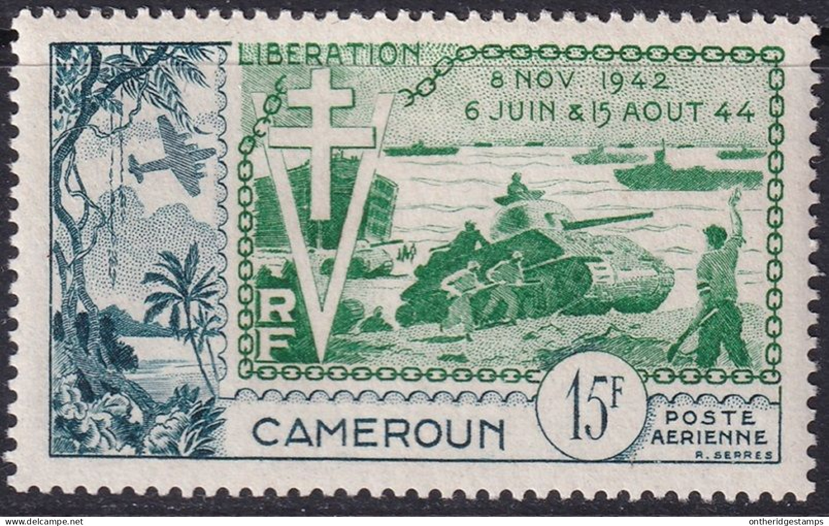 Cameroun 1954 Sc C32 Yt PA44 Air Post MLH* - Luchtpost