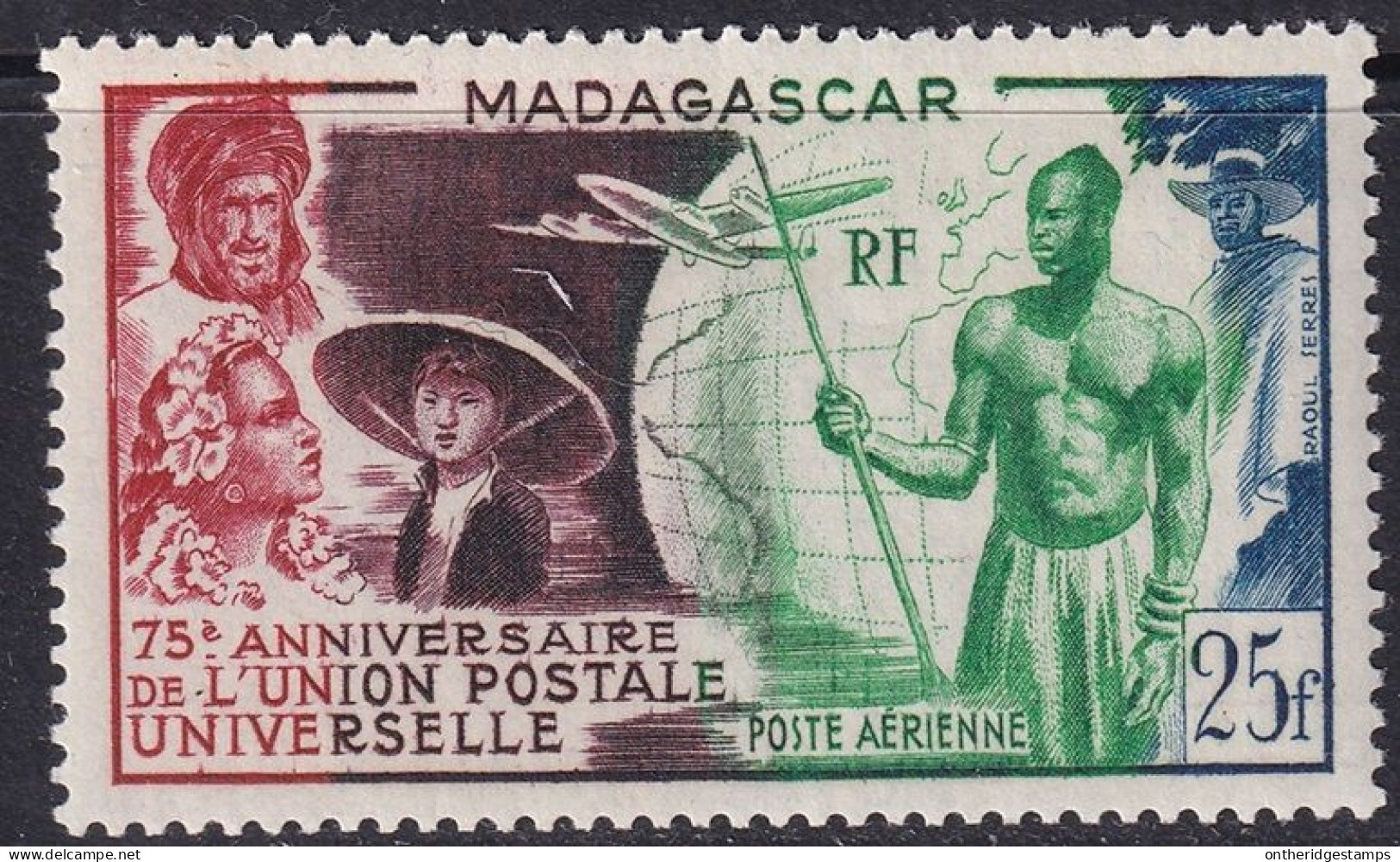 Madagascar 1949 Sc C55 Yt PA72 Air Post MH* - Poste Aérienne