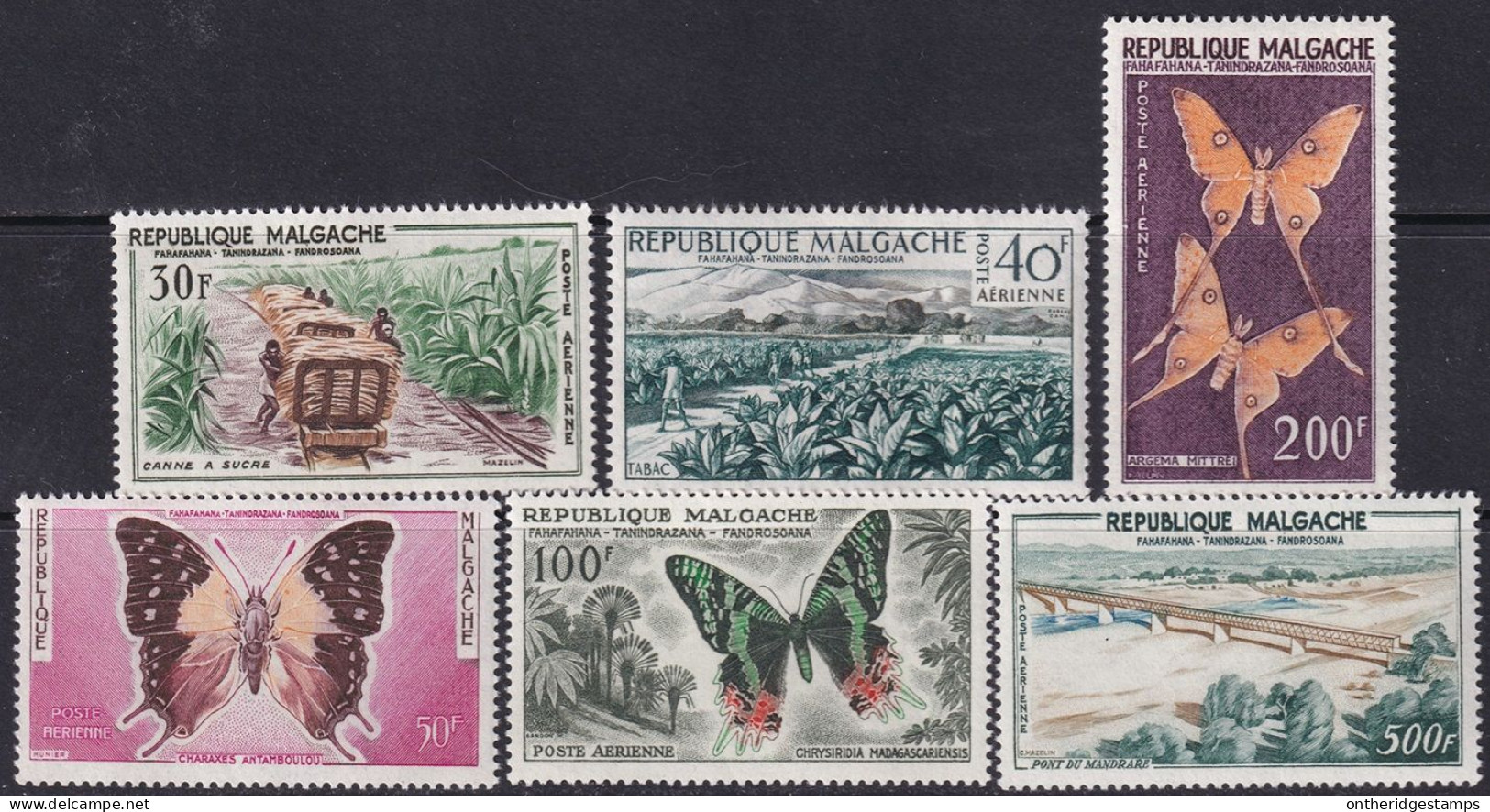 Madagascar 1960 Sc C61-6  Air Post Set MH* - Madagascar (1960-...)