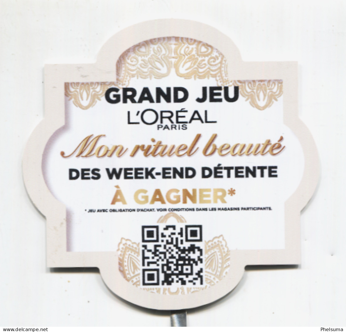 RARE - Ile De LA REUNION - Nouveau : Balise De Produit / Grand Jeu LOREAL  -  QR Code - Schilder