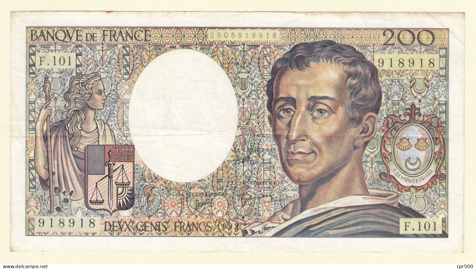 200 Francs MONTESQUIEU FRANCE Type 1981 F.70bis.01 TB - 200 F 1981-1994 ''Montesquieu''