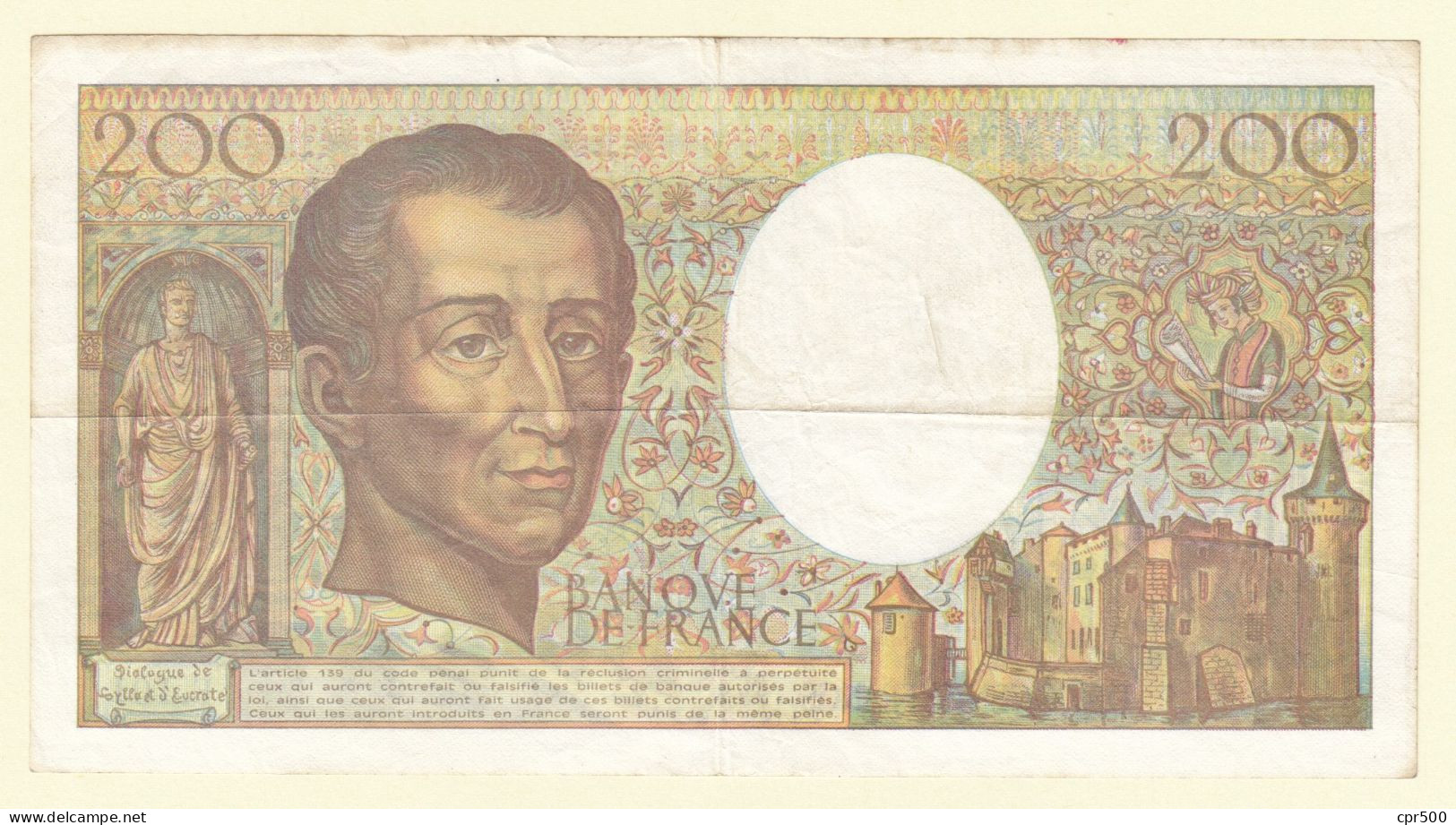 200 Francs MONTESQUIEU FRANCE Type 1981 F.70bis.01 TB - 200 F 1981-1994 ''Montesquieu''