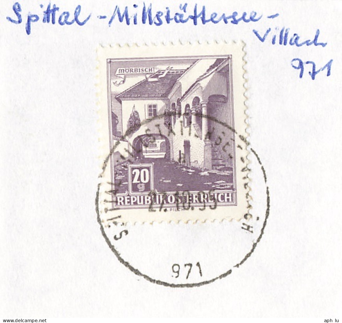 Bahnpost (R.P.O./T.P.O) Spittal-Millstättersee-Villach [Ausschnitt] (AD3109) - Storia Postale