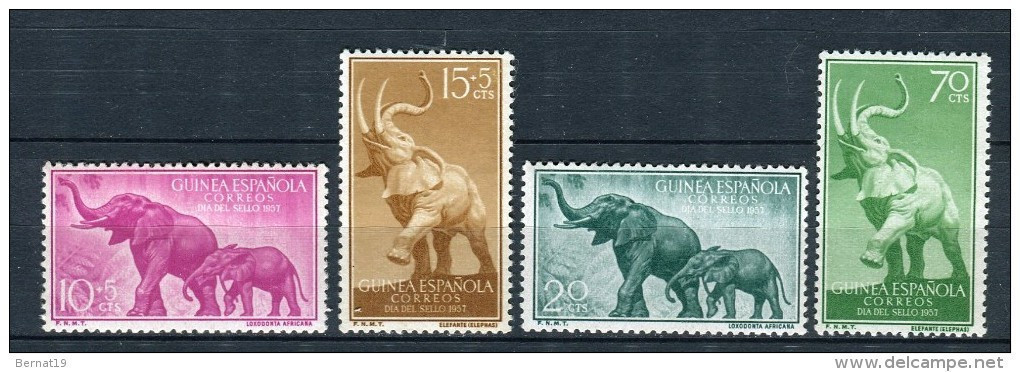 Guinea Española 1957. Edifil 369-72 ** MNH. - Guinea Espagnole