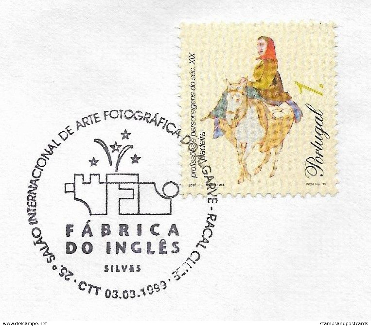 Portugal Cachet Commemoratif Salon Photographie Silves Algarve Fábrica Do Inglês 1999 Event Postmark Photo Show - Postembleem & Poststempel