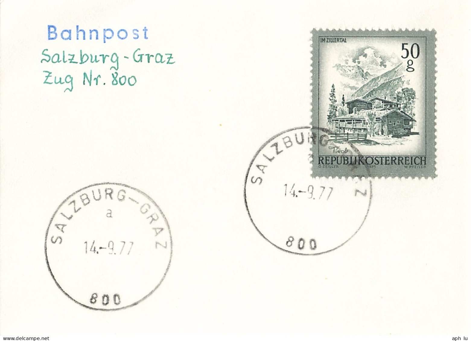 Bahnpost (R.P.O./T.P.O) Salzburg-Graz [Ausschnitt] (AD3121) - Lettres & Documents