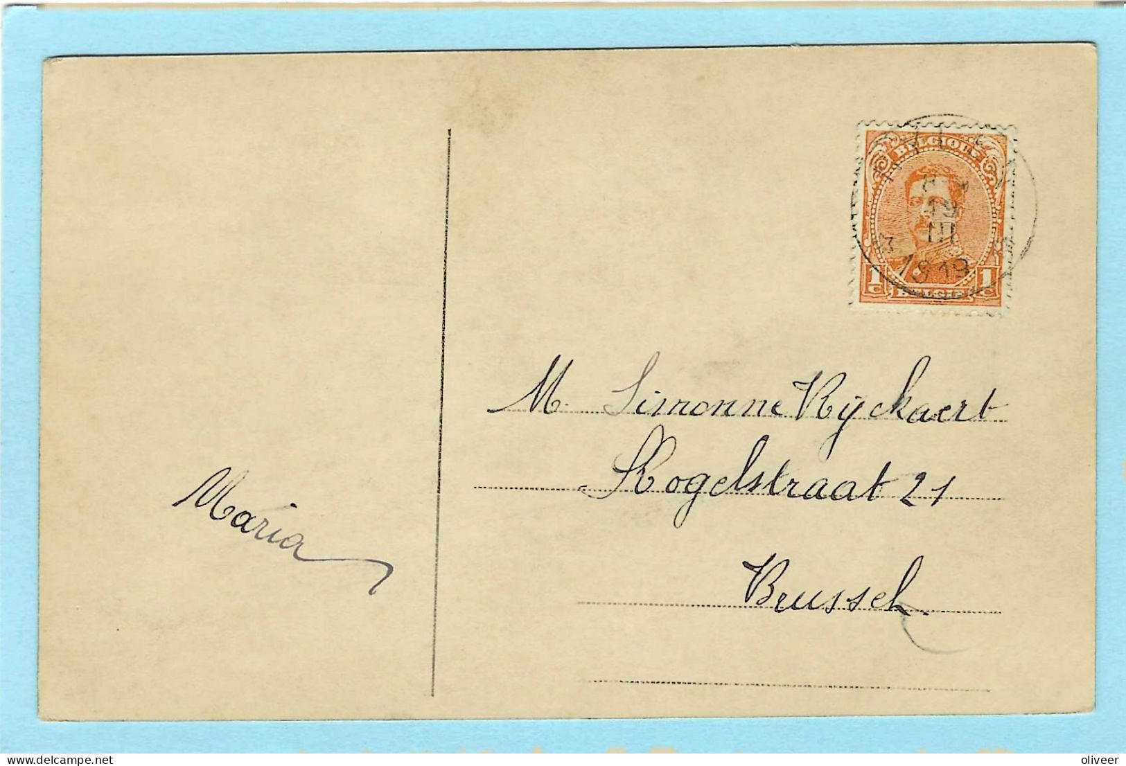 Postkaart Met Sterstempel NYLEN - 1919 - Postmarks With Stars