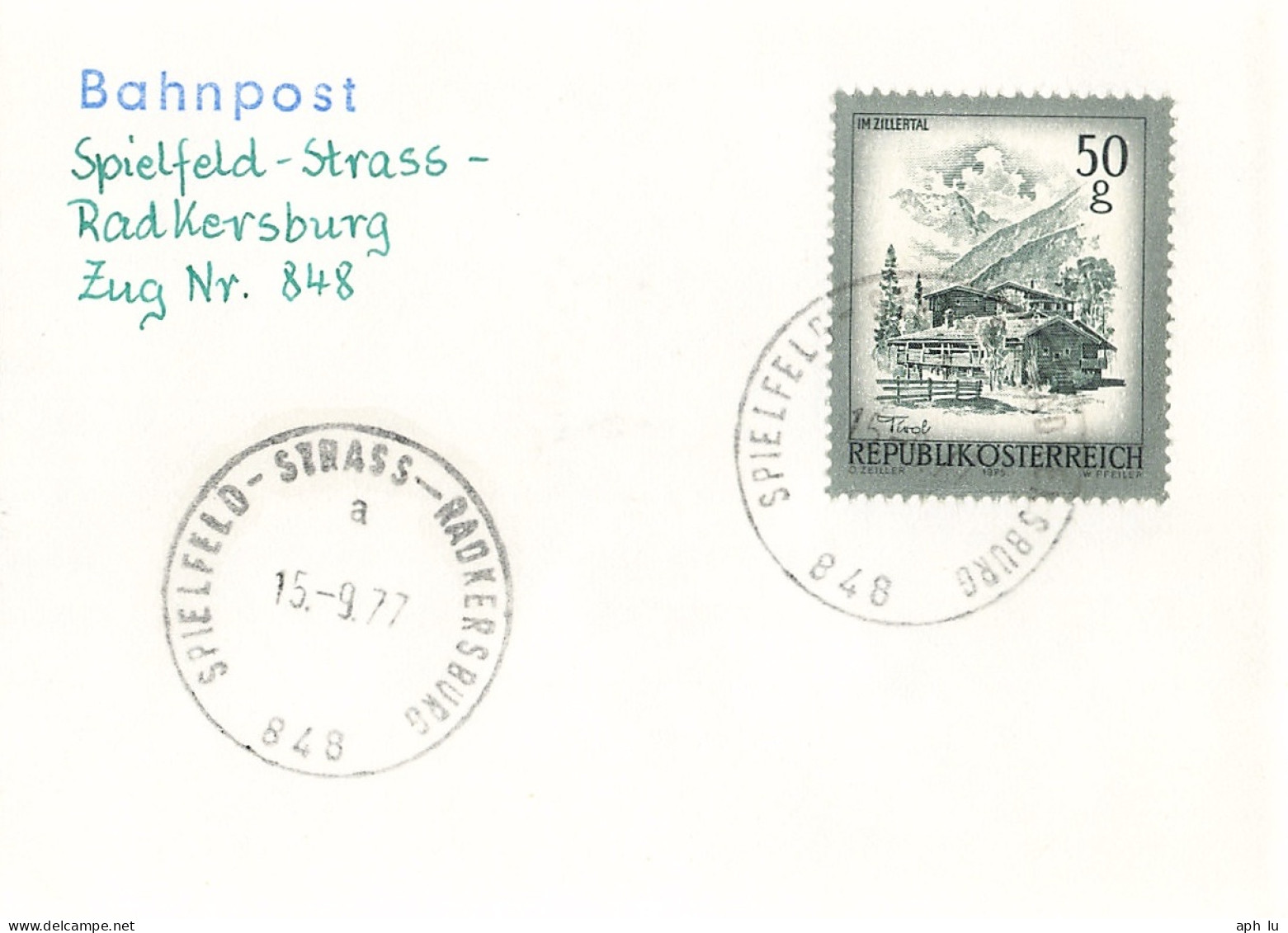Bahnpost (R.P.O./T.P.O) Spielfeld Strass-Radkersburg [Ausschnitt] (AD3123) - Covers & Documents
