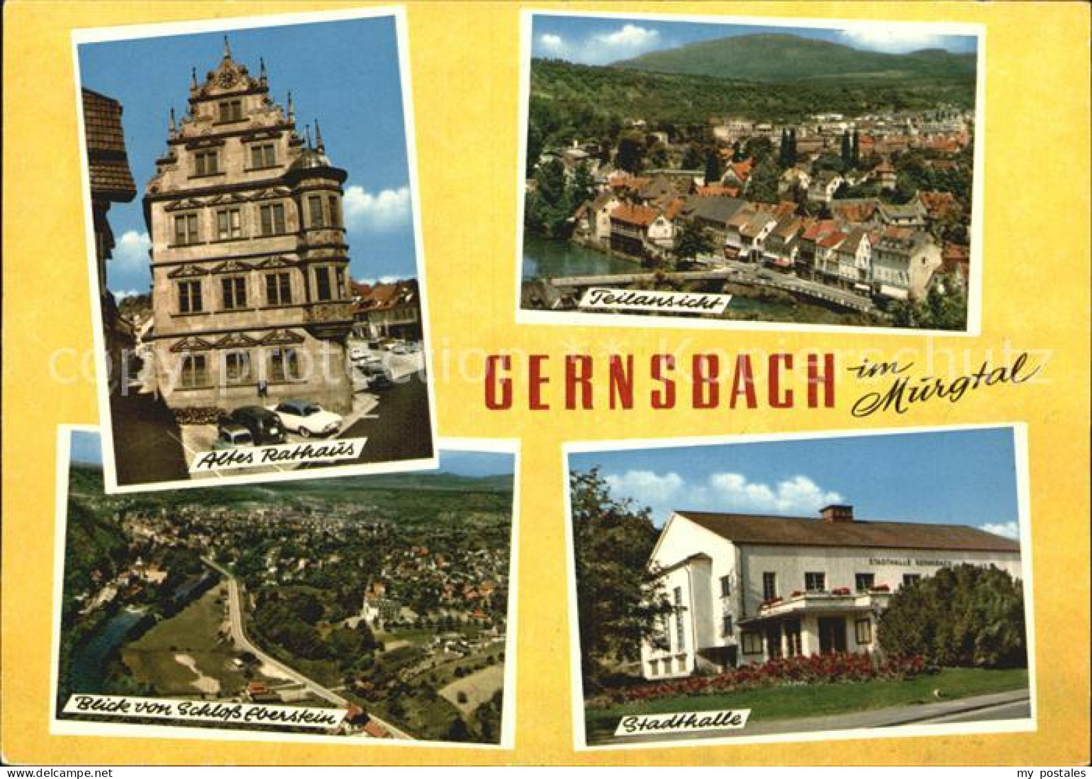 72450401 Gernsbach Blick Vom Schloss Eberstein Rathaus  Gernsbach - Gernsbach