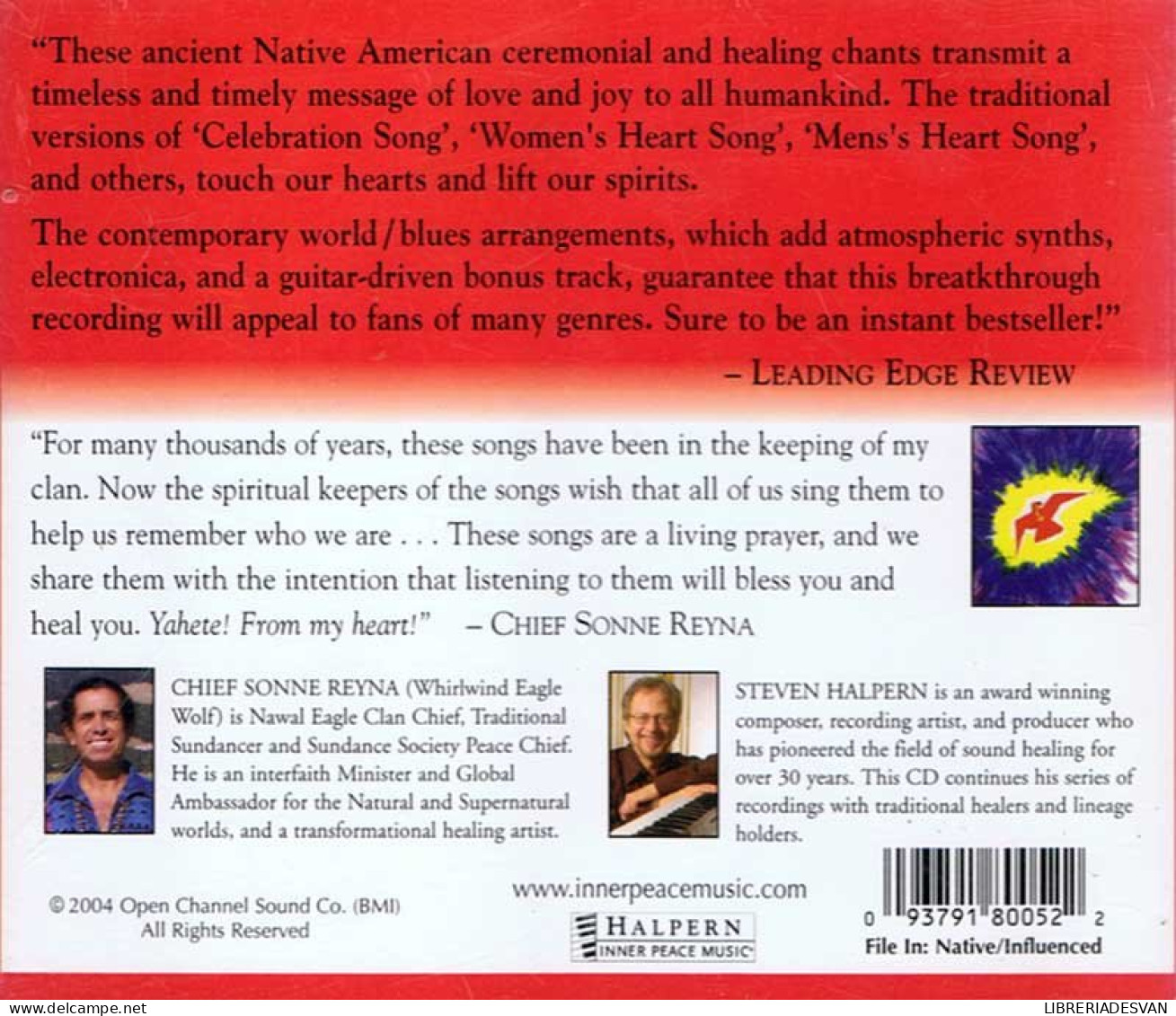 Chief Sonne Reyna & Steven Halpern - Healing Songs Of Earth & Sky. CD - New Age