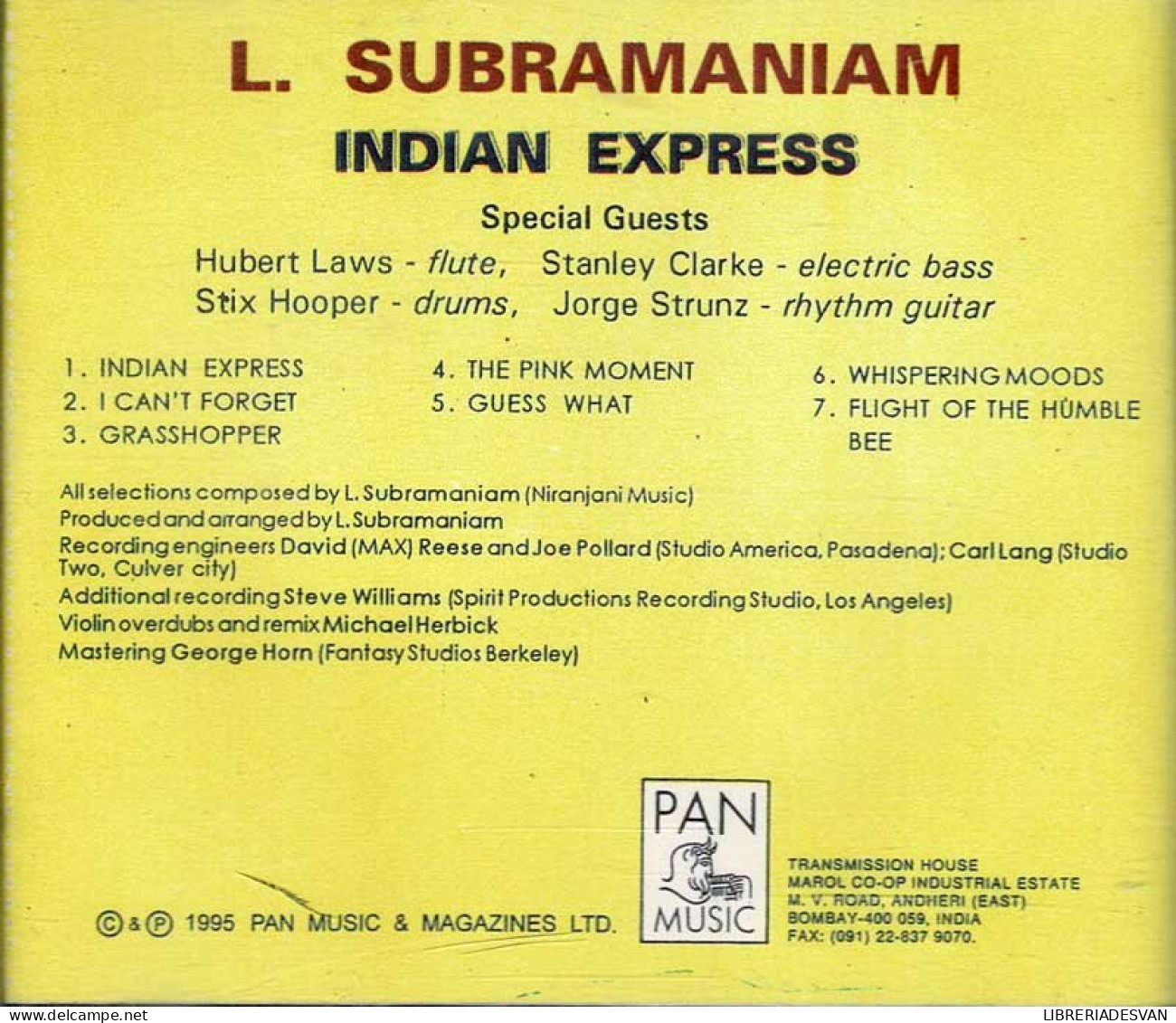 L. Subramaniam - Indian Express. CD - New Age