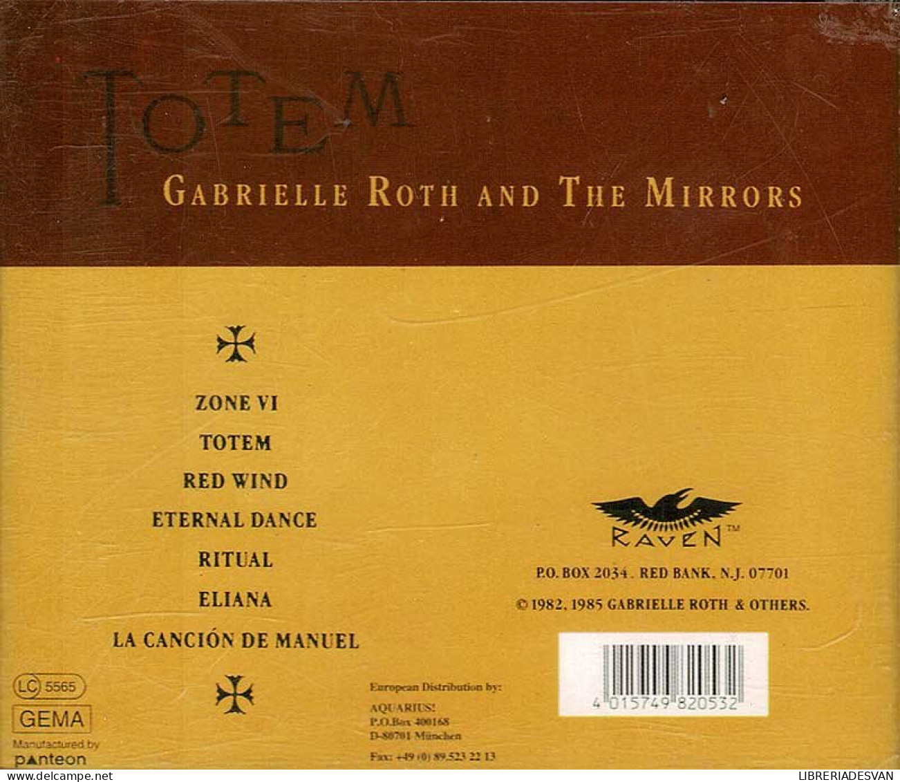 Gabrielle Roth And The Mirrors - Totem. CD - New Age