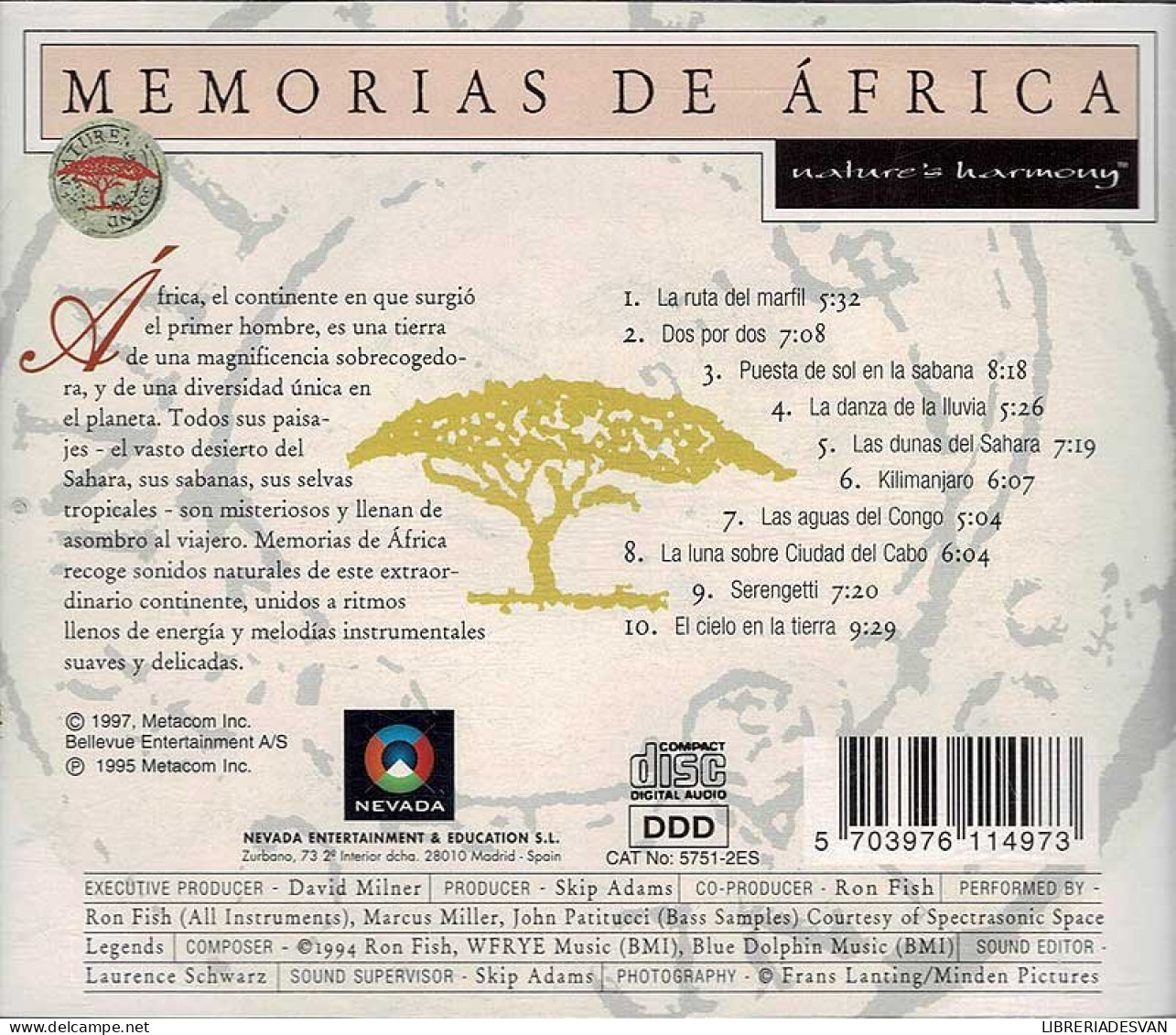 Ron Fish - Memorias De Africa. CD - New Age