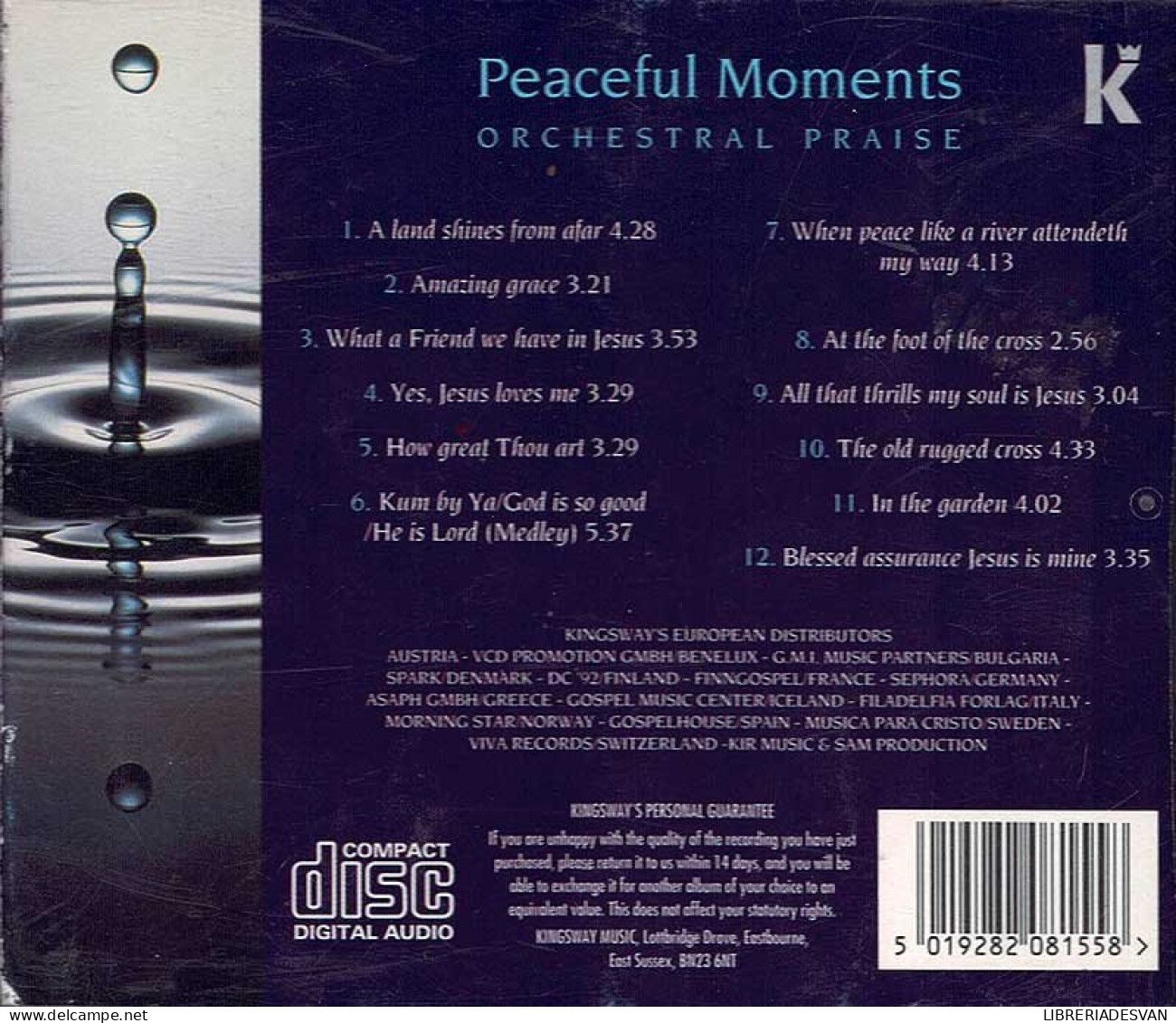 Orchestral Praise - Peaceful Moments. CD - New Age