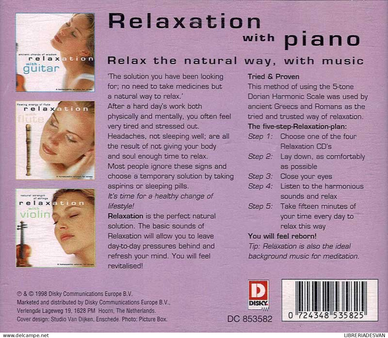 Johan Onvlee - Relaxation With Piano. CD - New Age