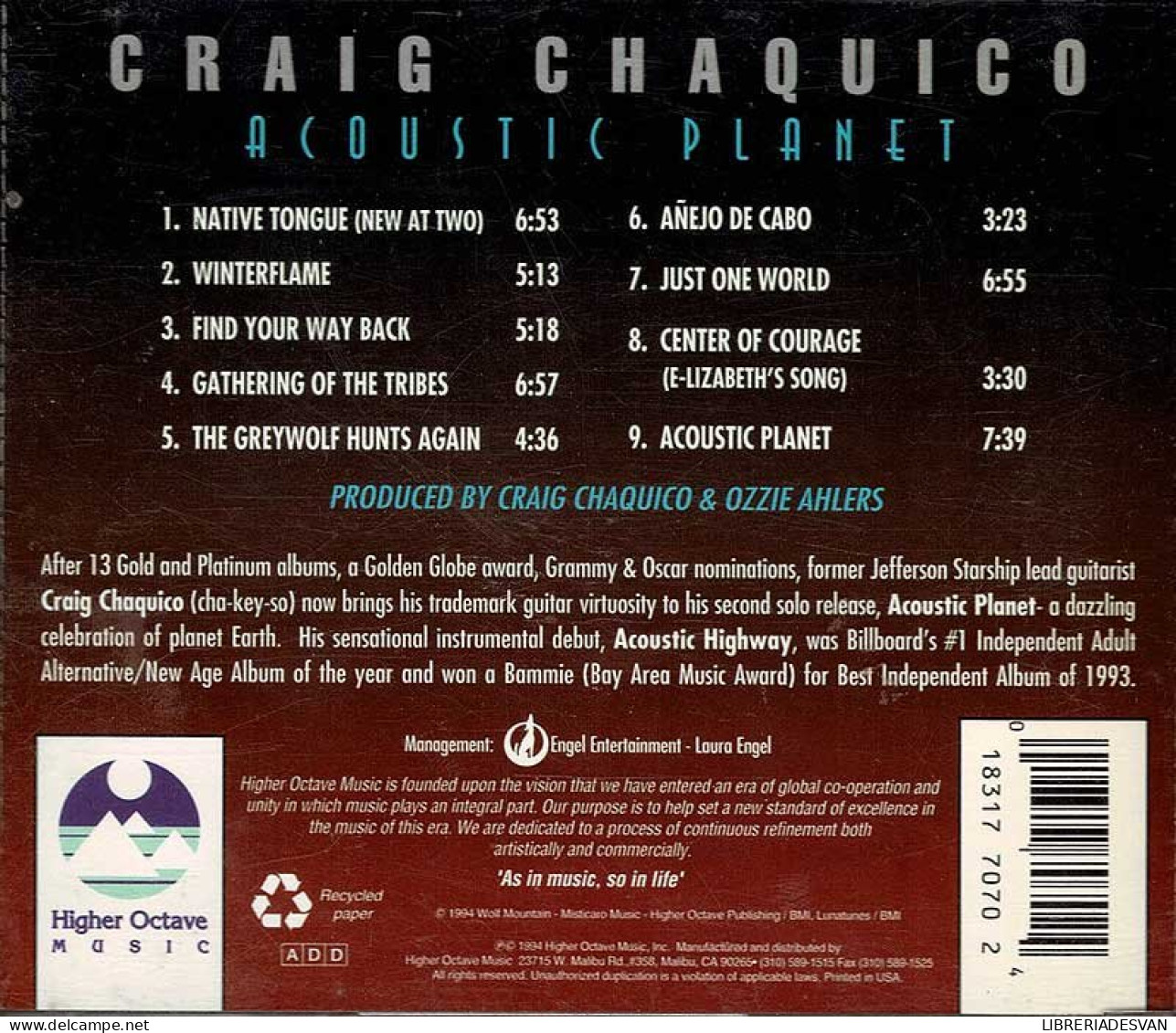 Craig Chaquico - Acoustic Planet. CD - New Age