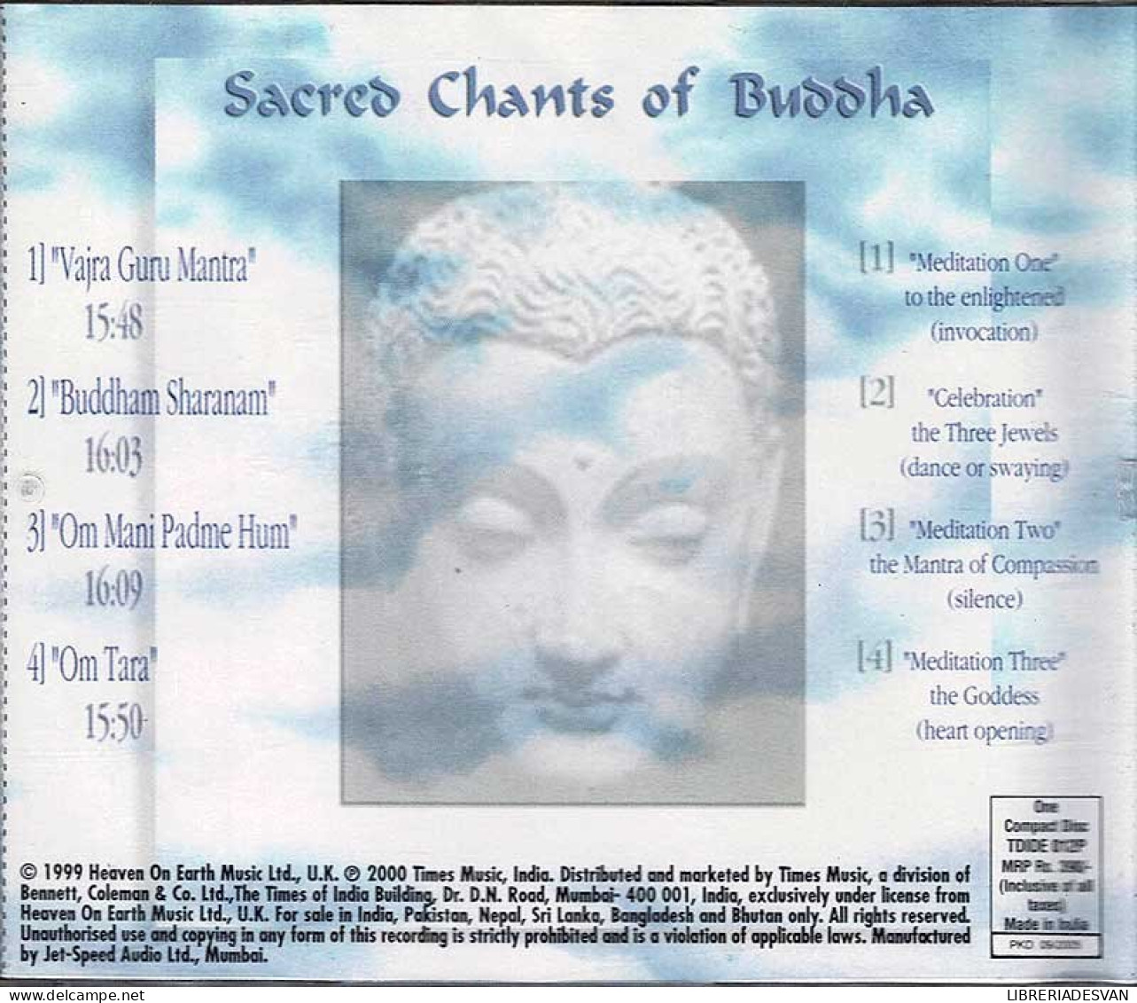 Craig Pruess - Sacred Chants Of Buddha (Music For Meditation). CD - Nueva Era (New Age)