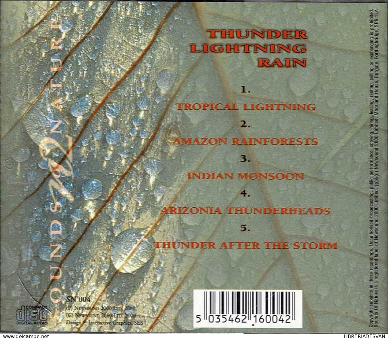Paul Rayner-Brown - Thunder Lightning Rain. CD - Nueva Era (New Age)