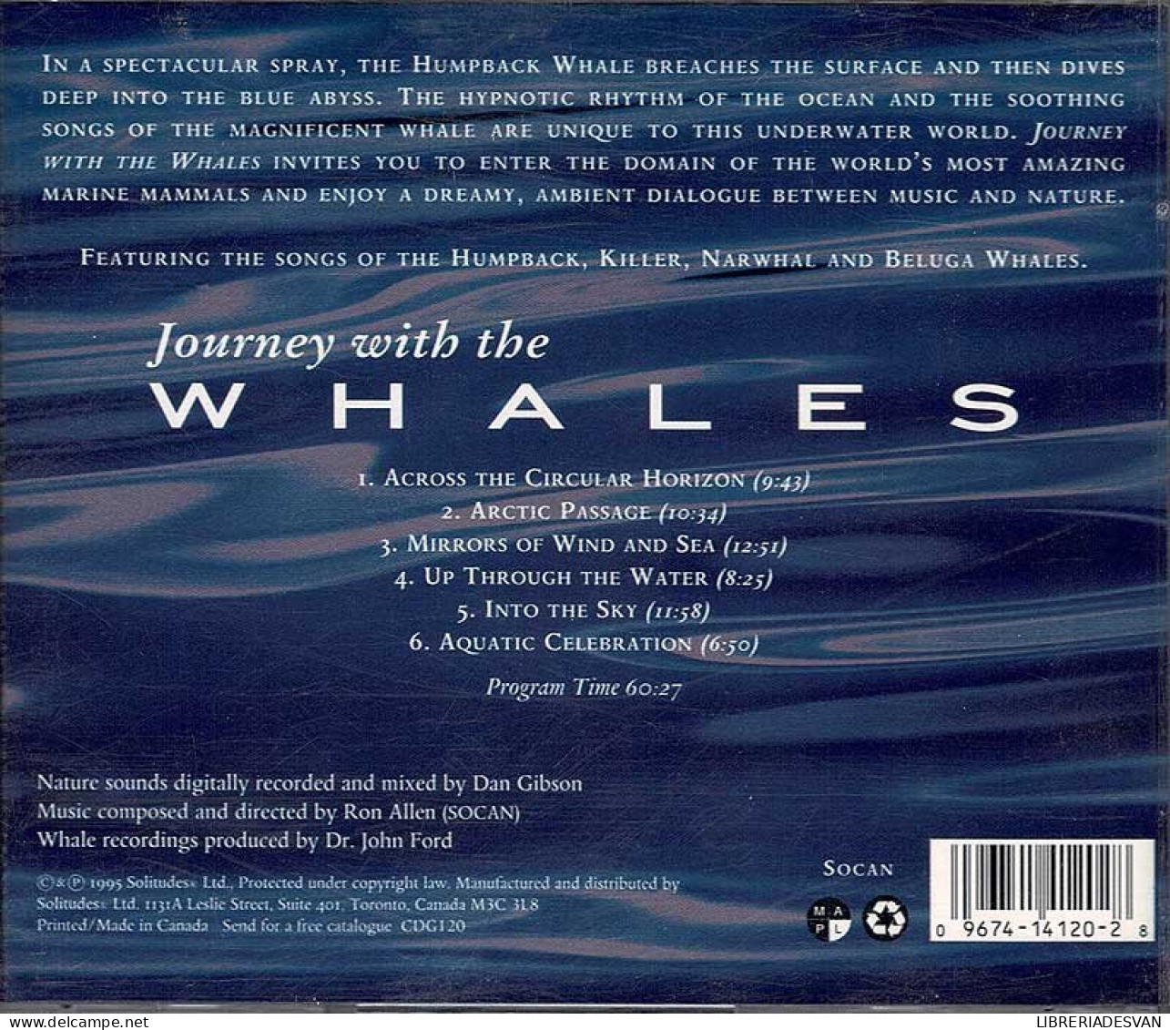 Dan Gibson - Journey With The Whales. CD - New Age