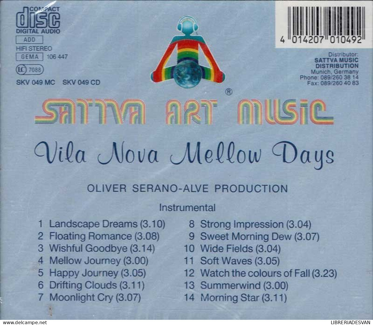 Oliver Serano-Alve - Vila Nova Mellow Days. CD - Nueva Era (New Age)