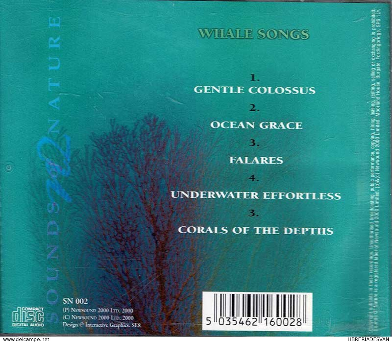 Paul Rayner-Brown - Whale Songs - Sounds Of Nature. CD - New Age