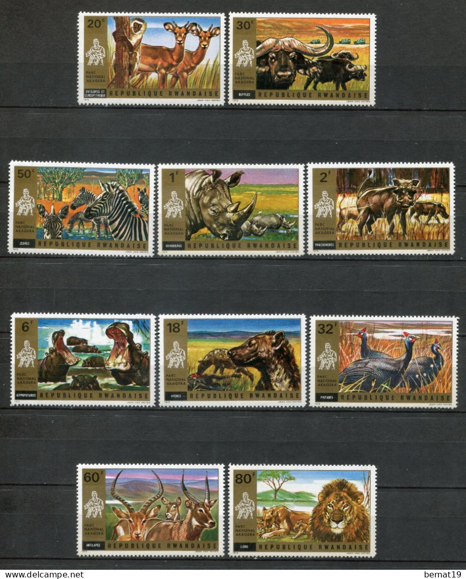 Rwanda 1972. Yvert 451-60 ** MNH. - Unused Stamps