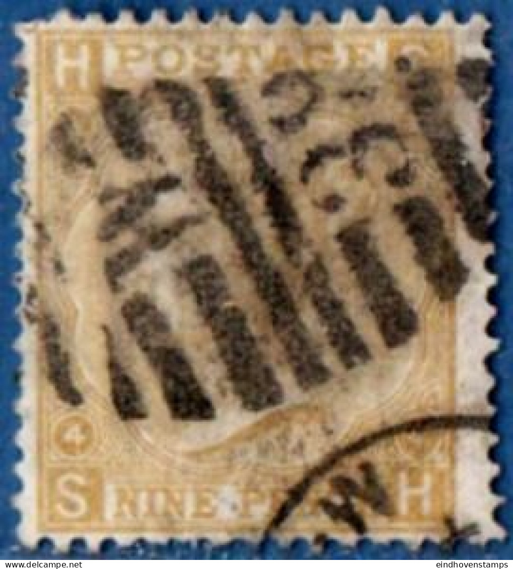 Great Britain 1867 9d  Plate 4 Alph. HS, Watermark RoseI - Usati