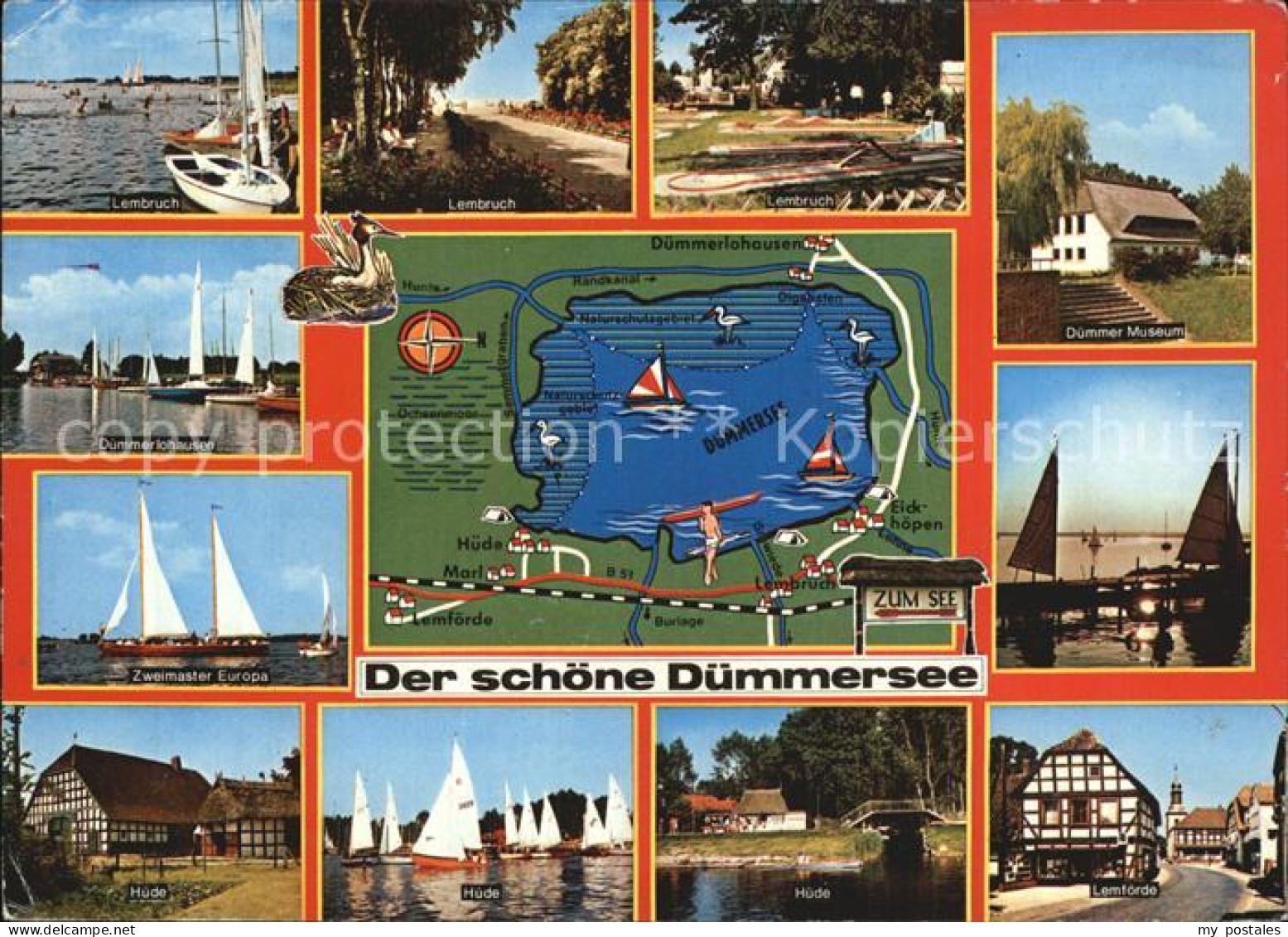 72448664 Duemmersee Diepholz Segelboote Fachwerkhaeuser Duemmersee Diepholz - Diepholz