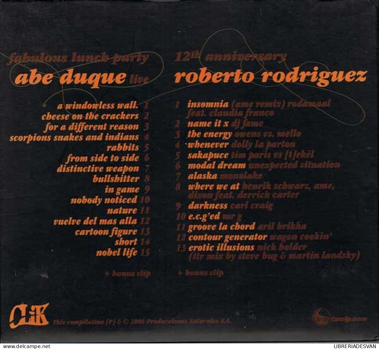 Abe Duque Y Roberto Rodriguez - Sunday's Deelight - CD Doble - Dance, Techno En House