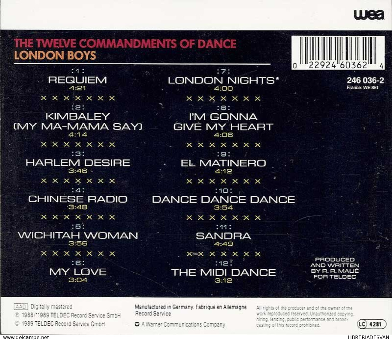 London Boys - The Twelve Commandments Of Dance. CD - Dance, Techno & House