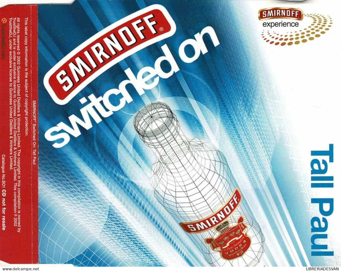 Smirnoff Switched On. Tall Paul. CD Promo Single 6 Track - Dance, Techno En House