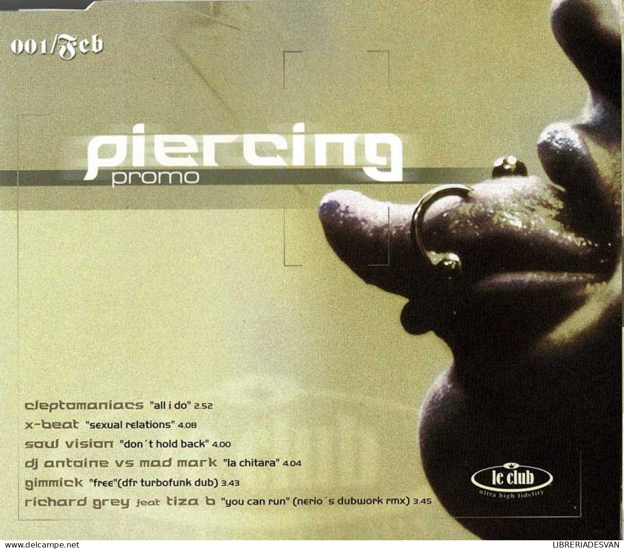 Piercing. CD Promo Maxi-Single - Dance, Techno En House