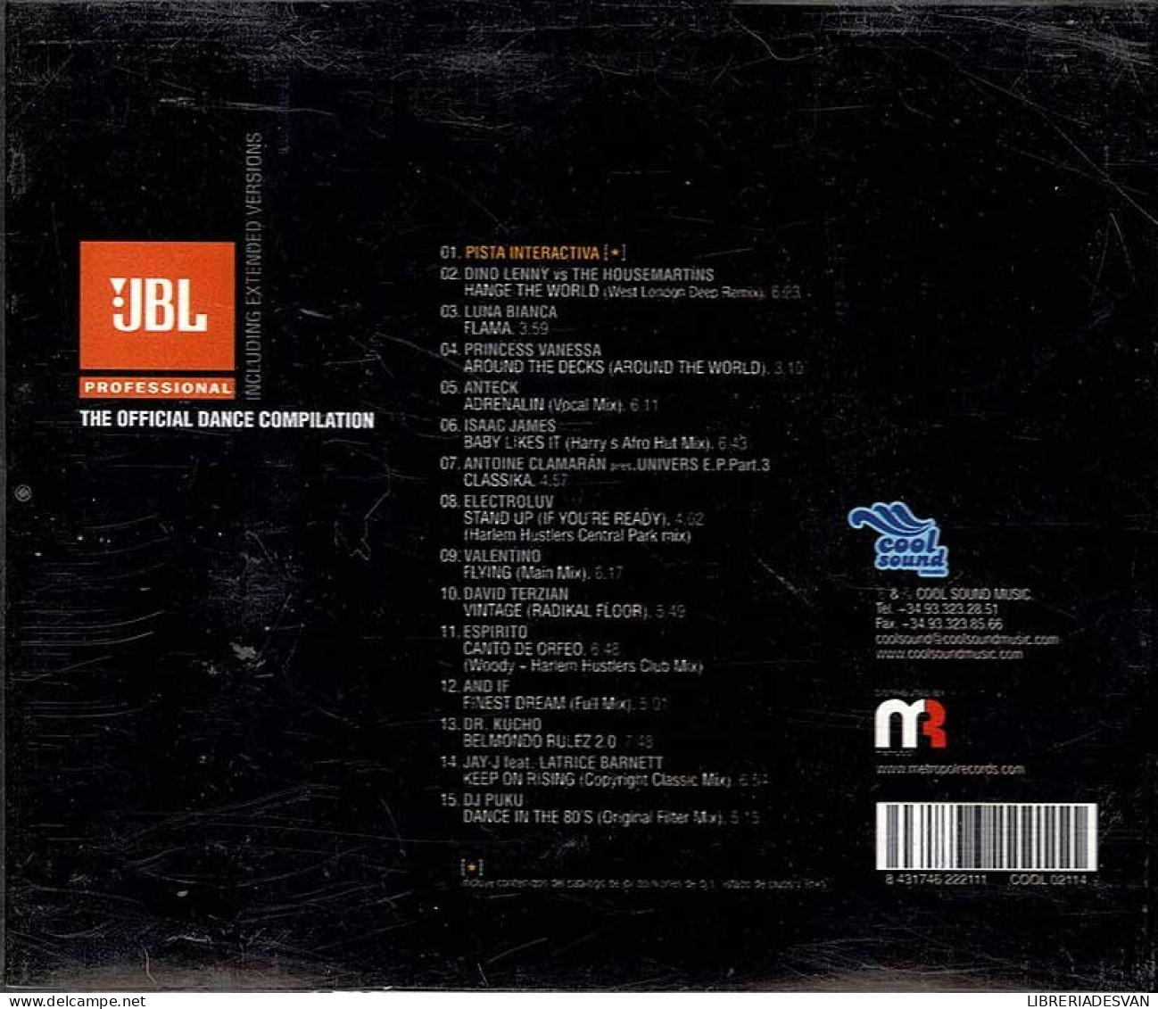 JBL Professional. The Official Dance Compilation. House. CD - Dance, Techno En House