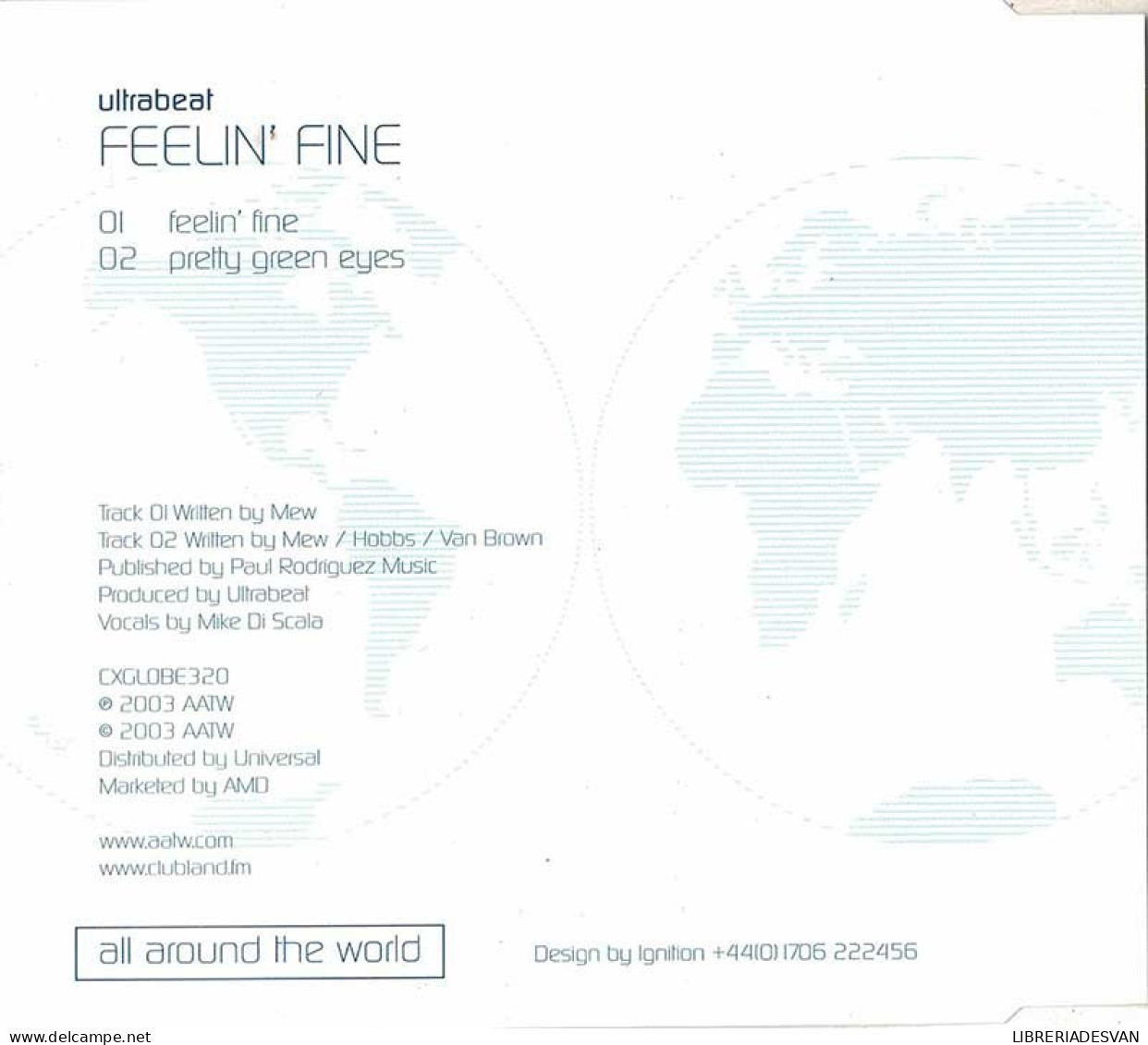 Ultrabeat - Feelin' Fine. CD Single - Dance, Techno En House
