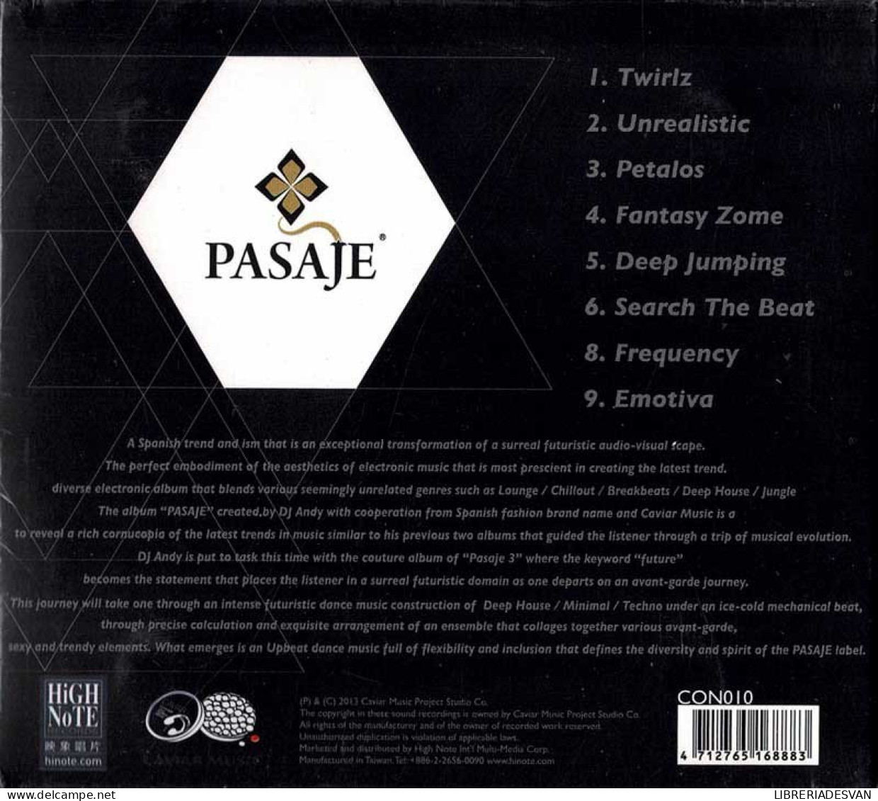 DJ Andy - Pasaje: Fashion From Spain III. CD - Dance, Techno En House