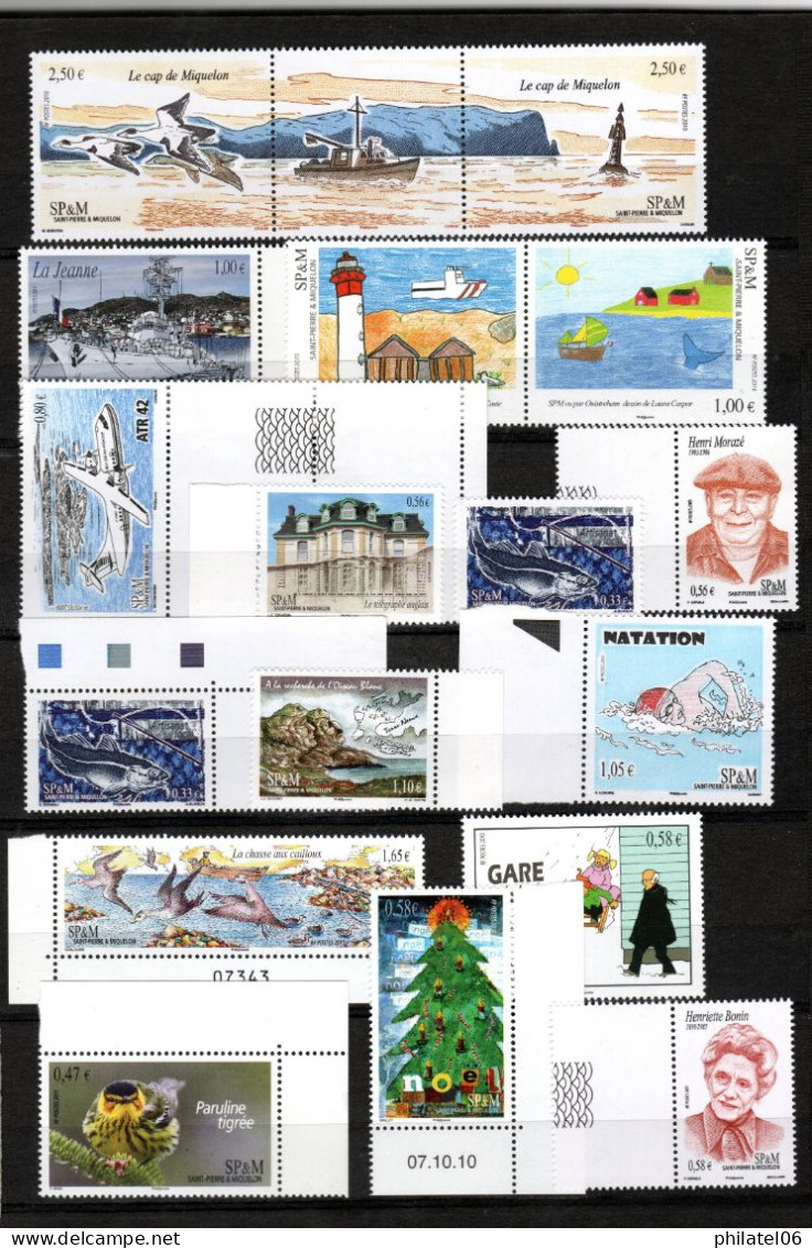 ST PIERRE ET MIOQUELON, TIMBRES ET BLOCS MNH**, ABONNEMENT DE LA POSTE. LA FACIALE EST DE 71 EUROS. - Colecciones & Series