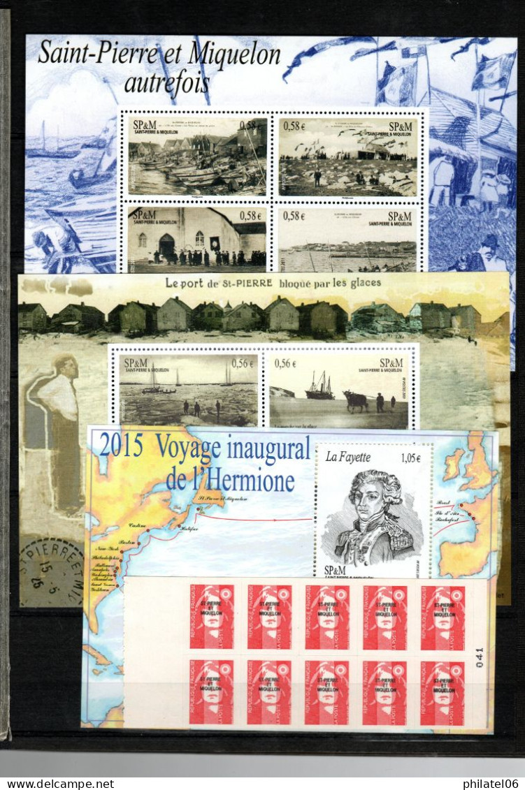 ST PIERRE ET MIOQUELON, TIMBRES ET BLOCS MNH**, ABONNEMENT DE LA POSTE. LA FACIALE EST DE 71 EUROS. - Collections, Lots & Séries