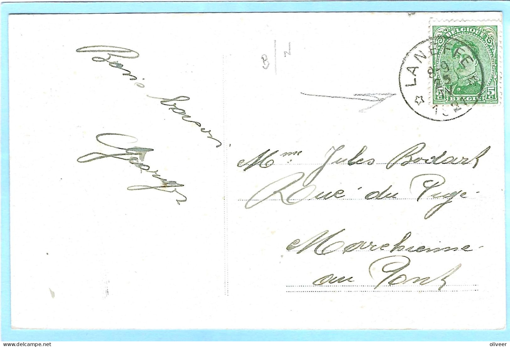 Postkaart Met Sterstempel LANEFFE - 1921 - Postmarks With Stars