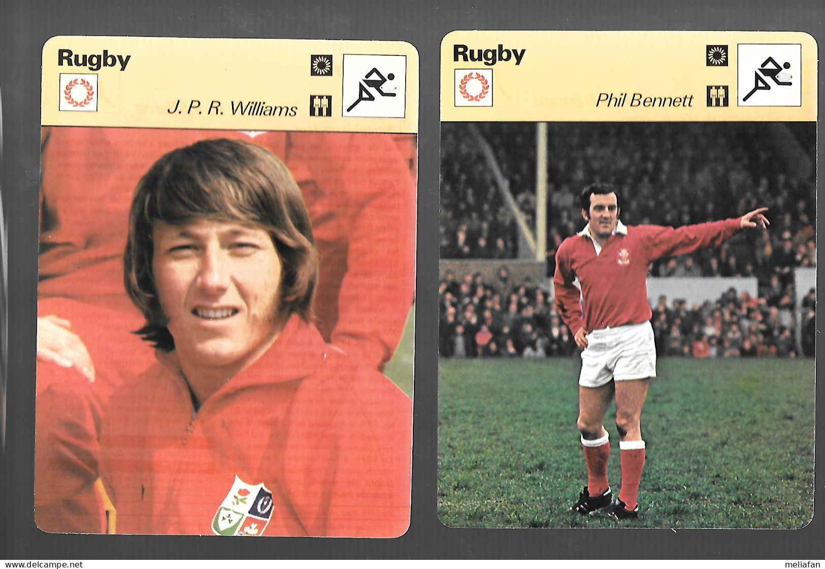 GF346 - FICHE EDITION RENCONTRE - RUGBY - PHIL BENNETT - JPR WILLIAMS - Rugby