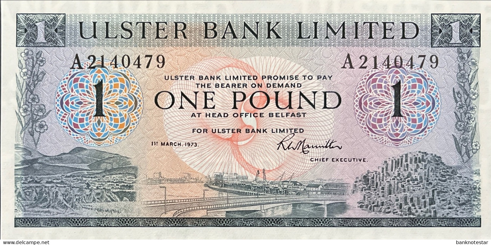 Northern Ireland 1 Pound, P-325b (1.3.1973) - UNC - 1 Pond