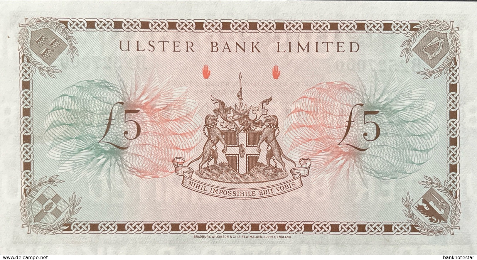 Northern Ireland 5 Pounds, P-326b (1.3.1976) - UNC - 5 Pounds