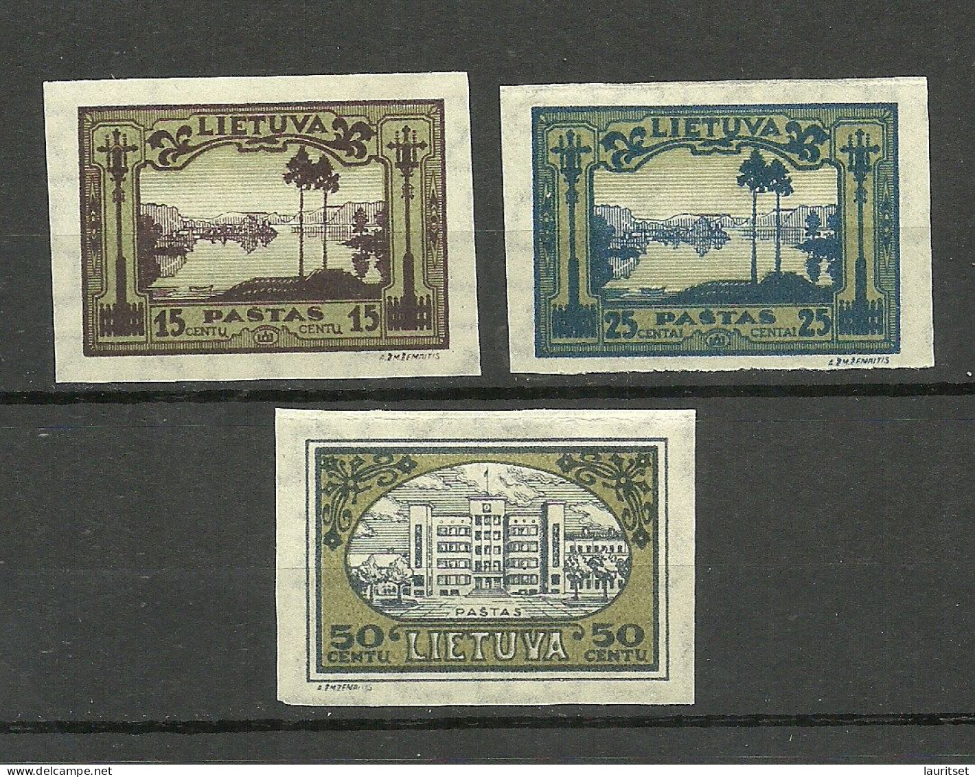 LITAUEN Lithuania 1932 Michel 318 - 320 B * - Litauen