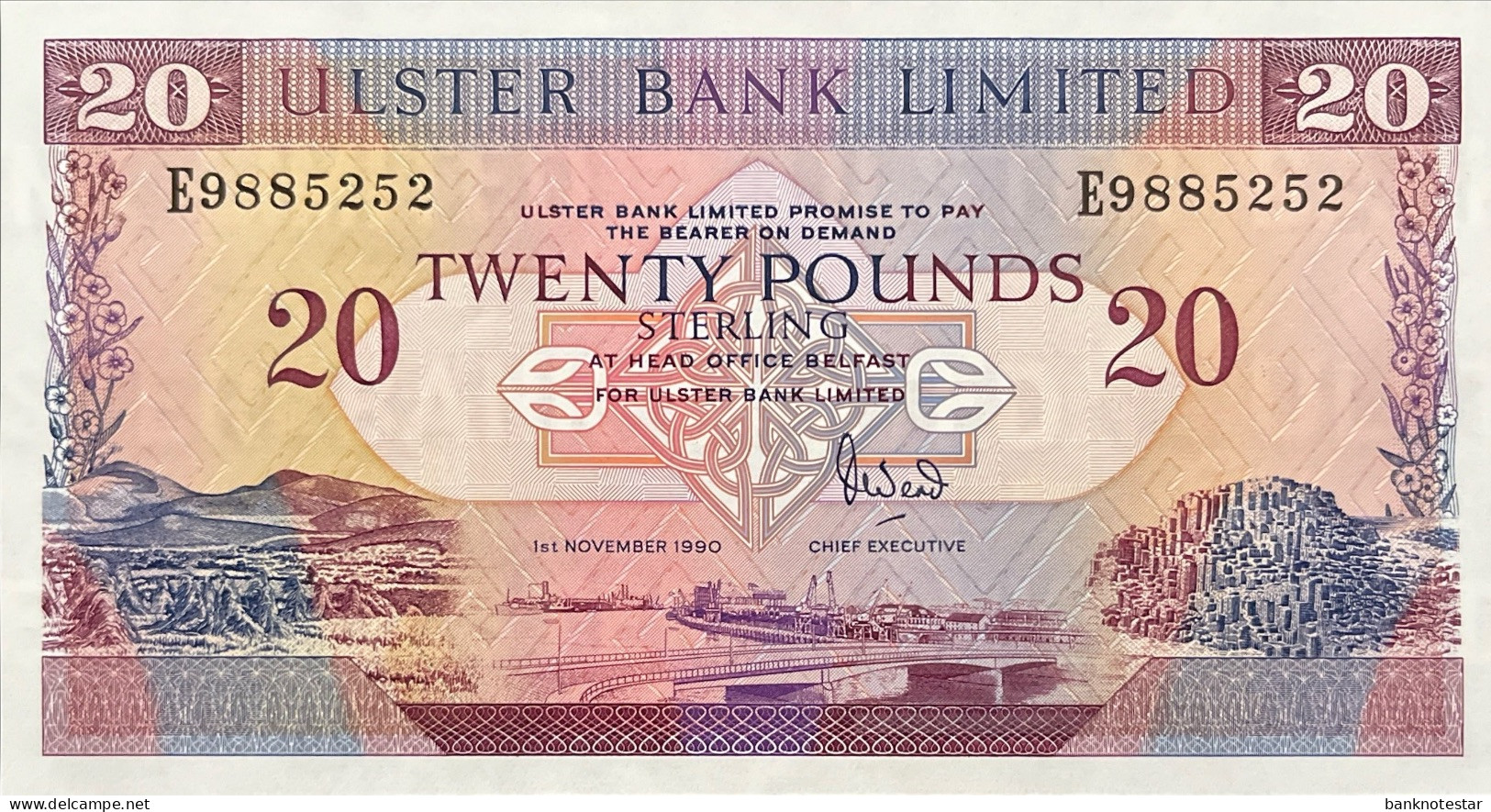 Northern Ireland 20 Pounds, P-333 (1.11.1990) - UNC - 20 Pounds