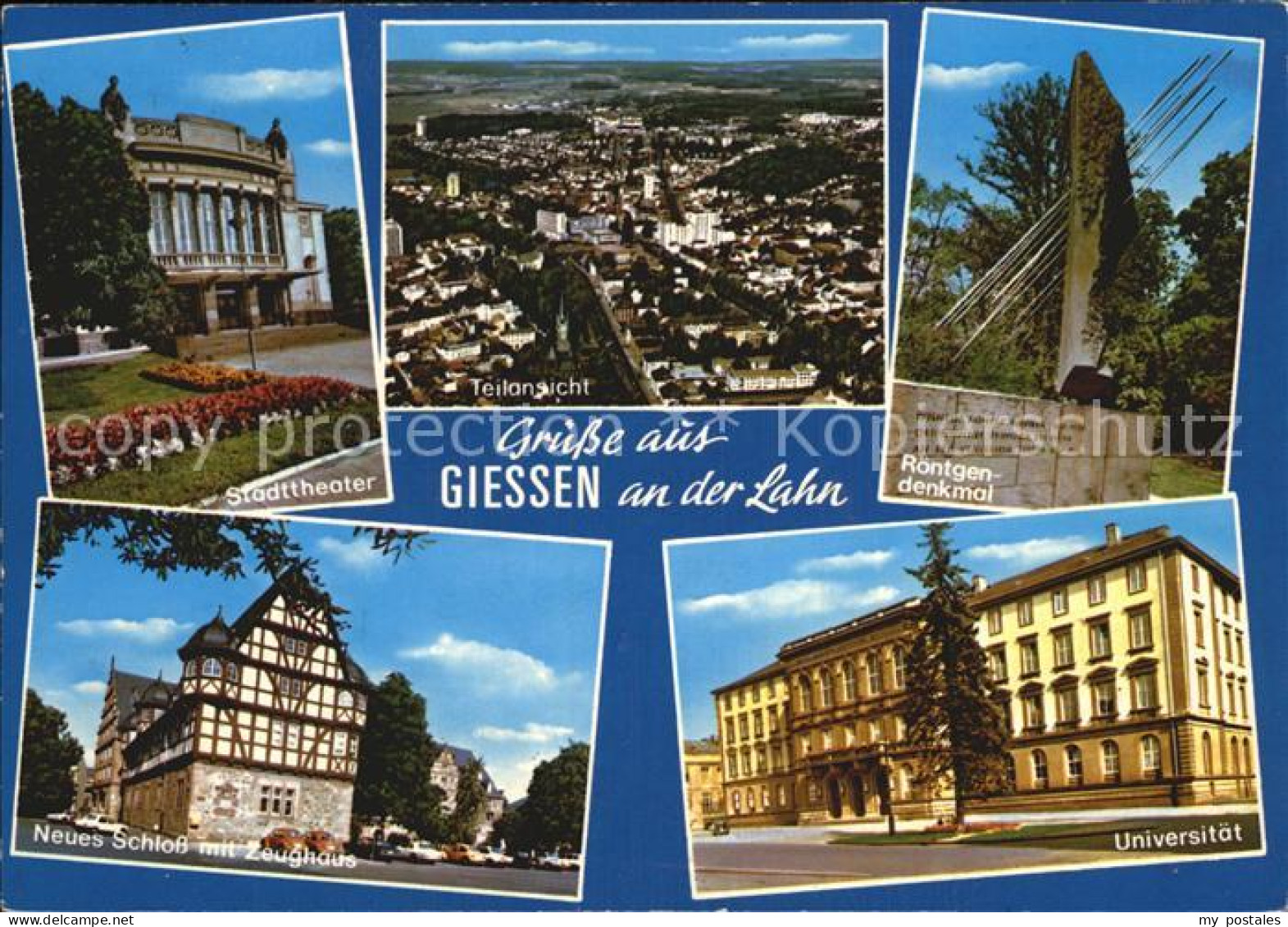 72447797 Giessen Lahn Fliegeraufnahme Roentgen-Denkmal Universitaet Schloss Mit  - Giessen